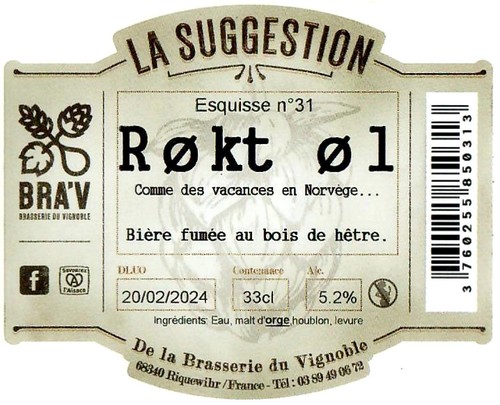 Etiquette BRASSERIE DU VIGNOBLE 34