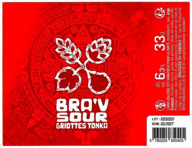 Etiquette BRASSERIE DU VIGNOBLE 56