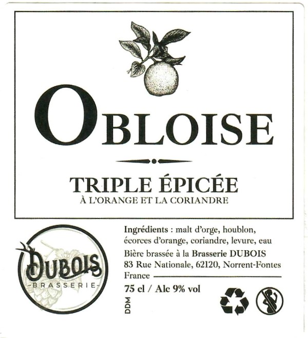 Etiquette BRASSERIE DUBOIS 03