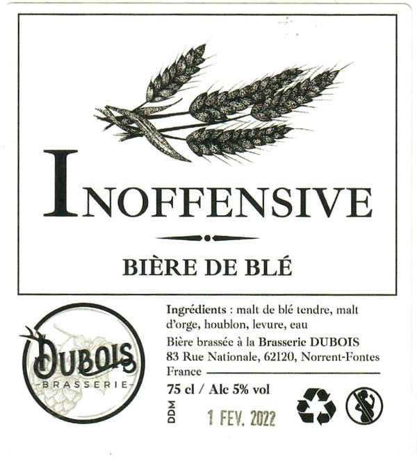 Etiquette BRASSERIE DUBOIS 04