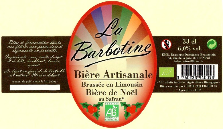 Etiquette BRASSERIE DUMAZEAU 05