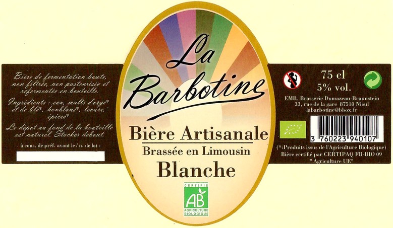 Etiquette BRASSERIE DUMAZEAU 06