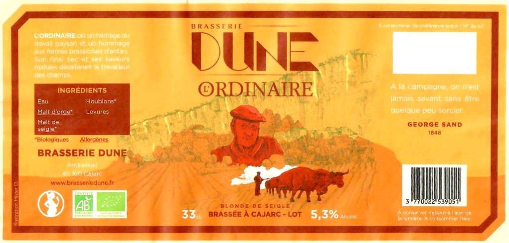 etiquette BRASSERIE DUNE 04