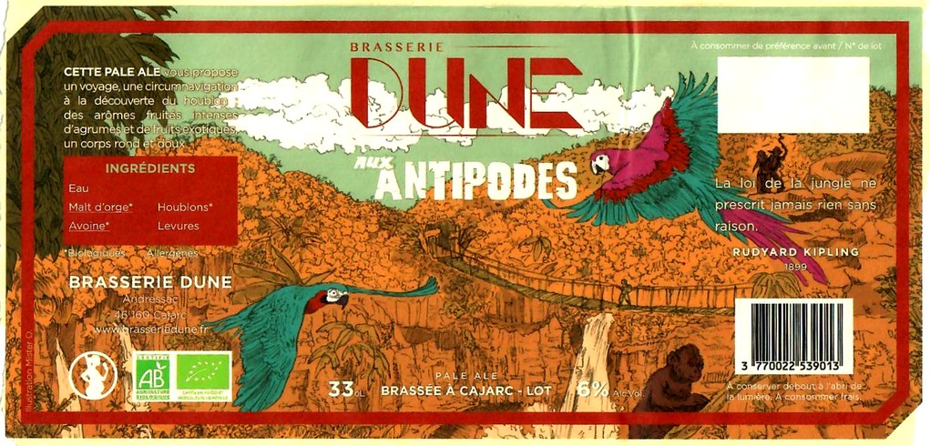 etiquette BRASSERIE DUNE 05