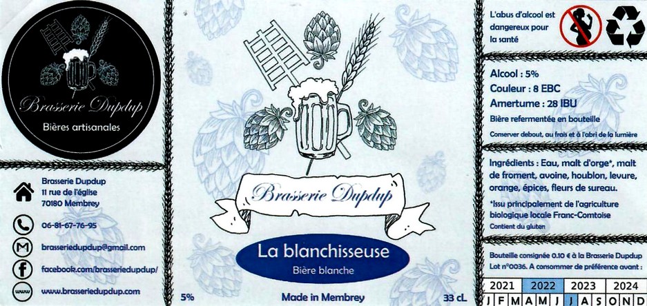 Etiquette BRASSERIE DUPDUP 01