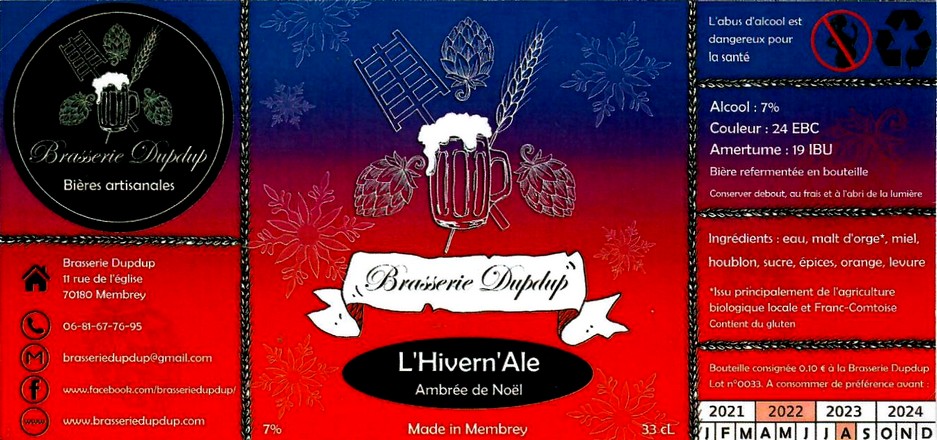 Etiquette BRASSERIE DUPDUP 03