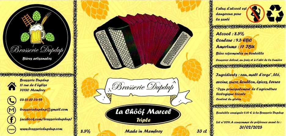Etiquette BRASSERIE DUPDUP 05