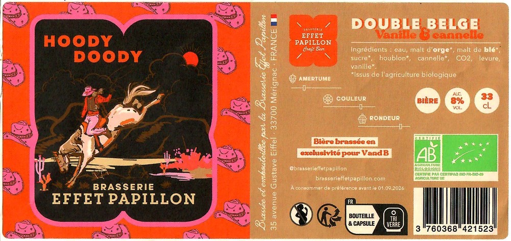 Etiquette BRASSERIE EFFET PAPILLON 104