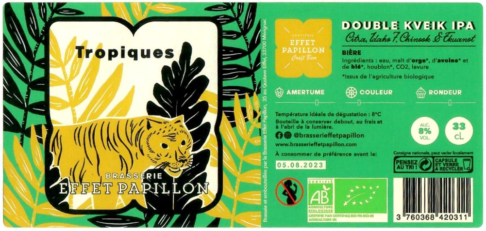 Etiquette BRASSERIE EFFET PAPILLON 109