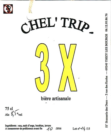 etiquette BRASSERIE EL BRASSERIE DES DECO 12