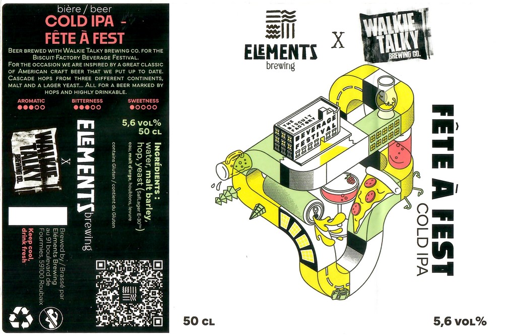 Etiquette BRASSERIE ELEMENTS BREWING 01