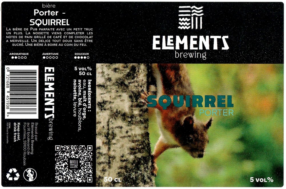 Etiquette BRASSERIE ELEMENTS BREWING 02