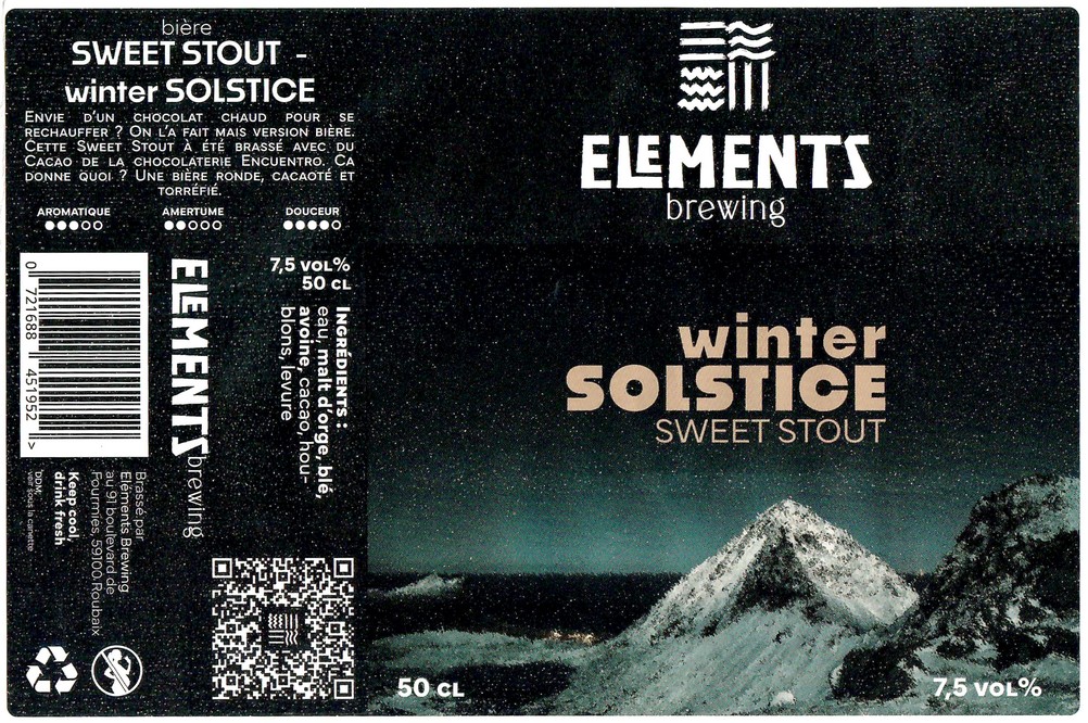 Etiquette BRASSERIE ELEMENTS BREWING 03