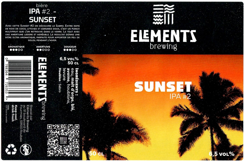 Etiquette BRASSERIE ELEMENTS BREWING 04