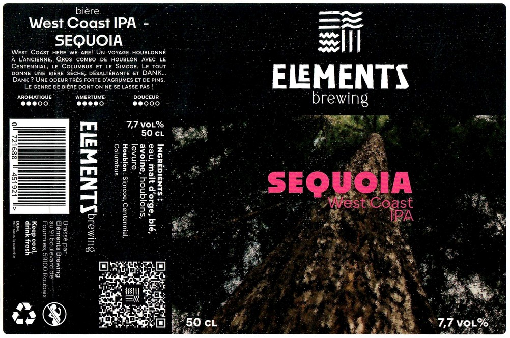 Etiquette BRASSERIE ELEMENTS BREWING 05