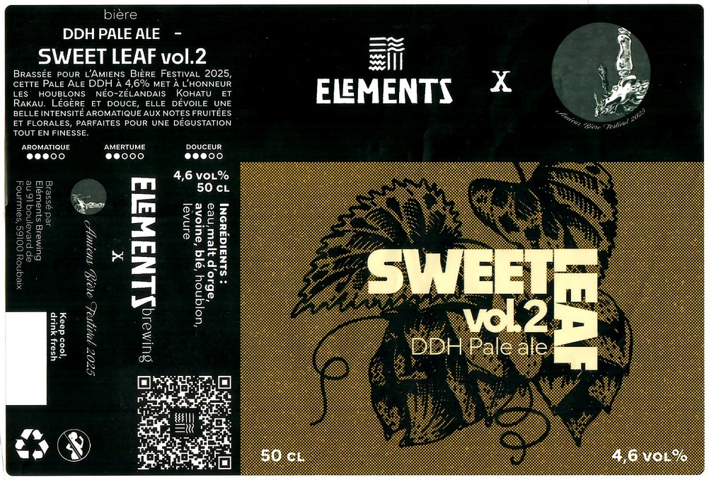 Etiquette BRASSERIE ELEMENTS BREWING 06