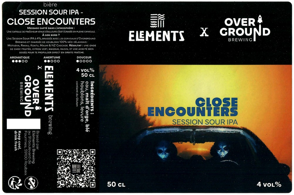 Etiquette BRASSERIE ELEMENTS BREWING 07