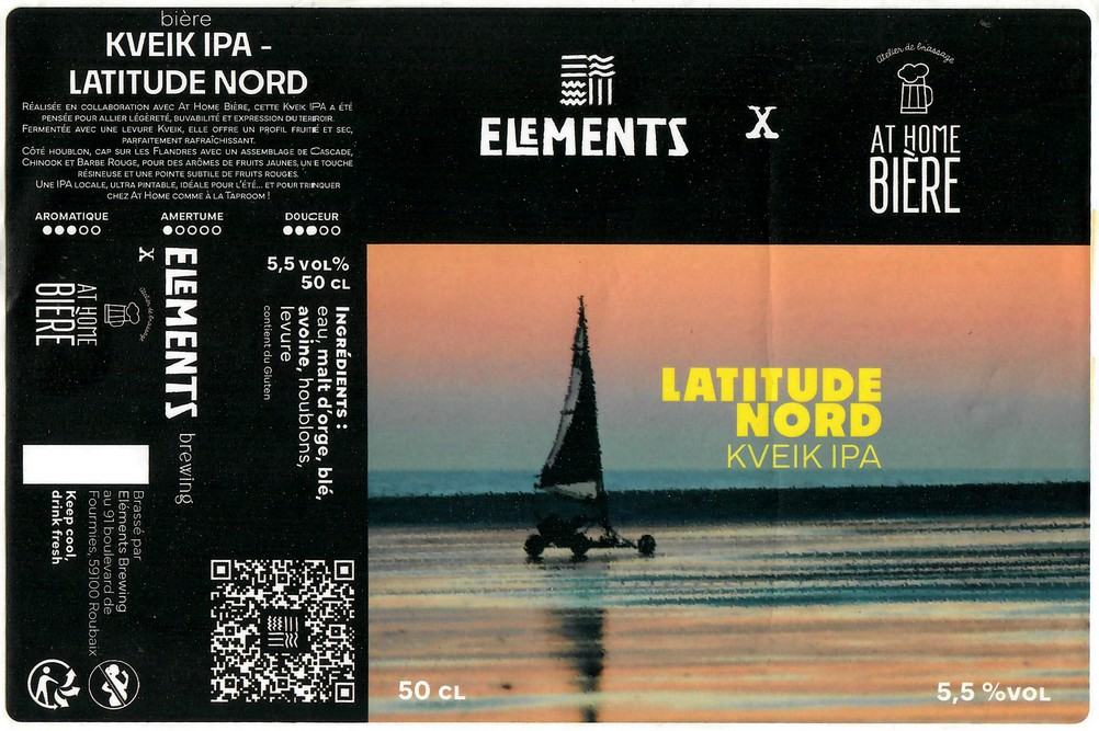 Etiquette BRASSERIE ELEMENTS BREWING 14