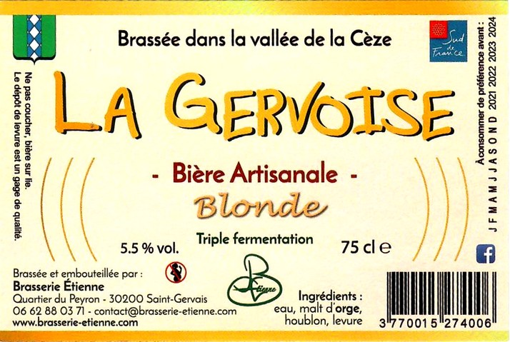 etiquette BRASSERIE ETIENNE 16