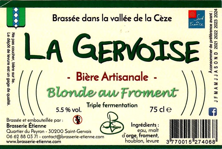 etiquette BRASSERIE ETIENNE 17