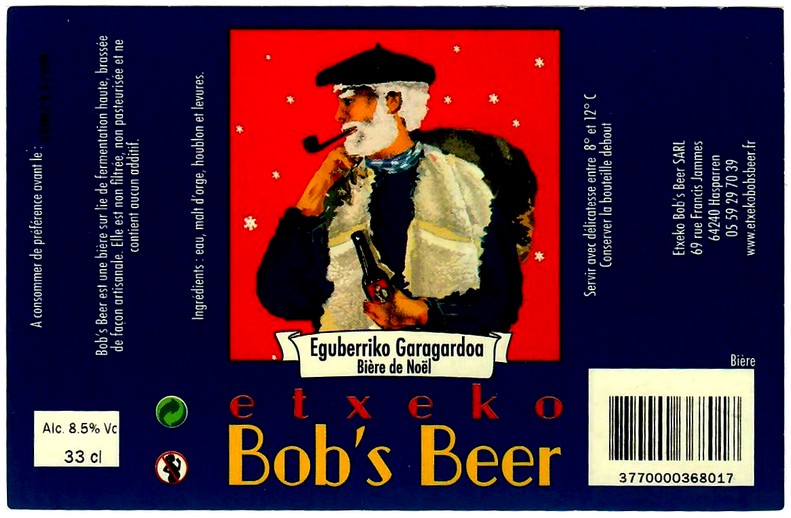 etiquette BRASSERIE ETXEKO BOBS BEER 07