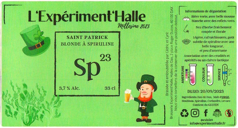 Etiquette BRASSERIE EXPERIMENTHALLE 13