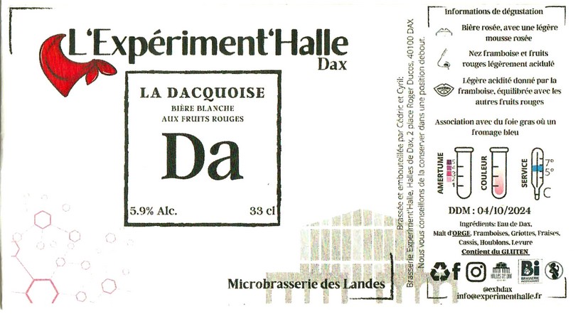 Etiquette BRASSERIE EXPERIMENTHALLE 17