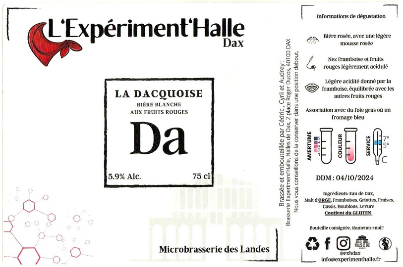 Etiquette BRASSERIE EXPERIMENTHALLE 25