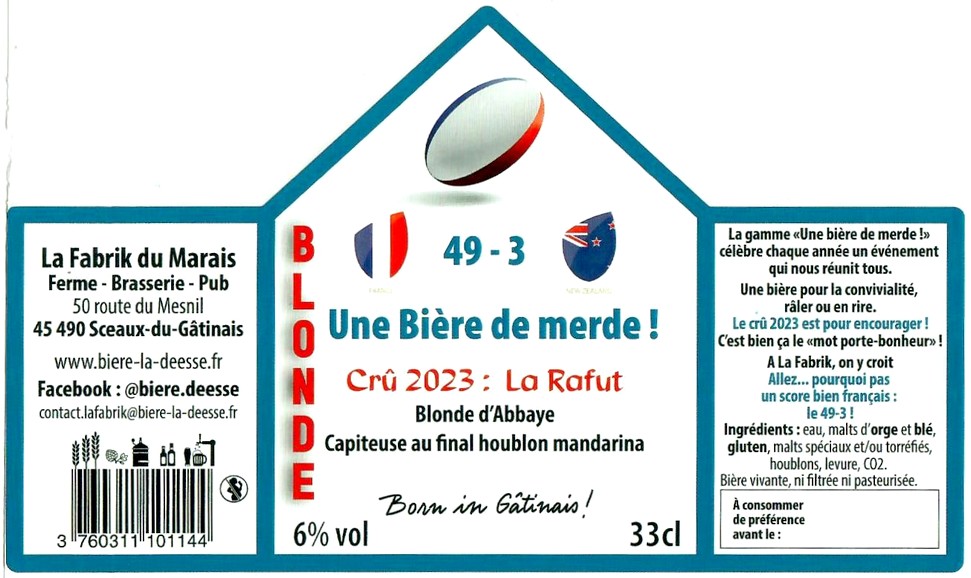 Etiquette BRASSERIE FABRIK DU MARAIS 25