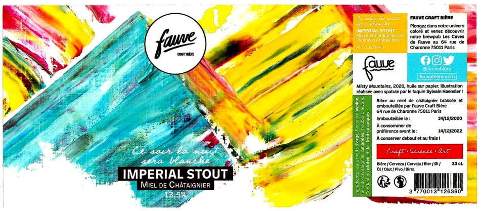 Etiquette BRASSERIE FAUVE 02