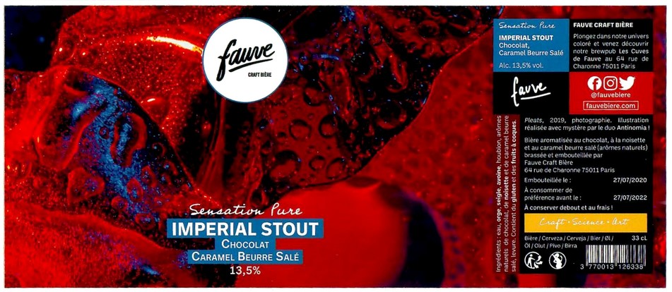 Etiquette BRASSERIE FAUVE 09