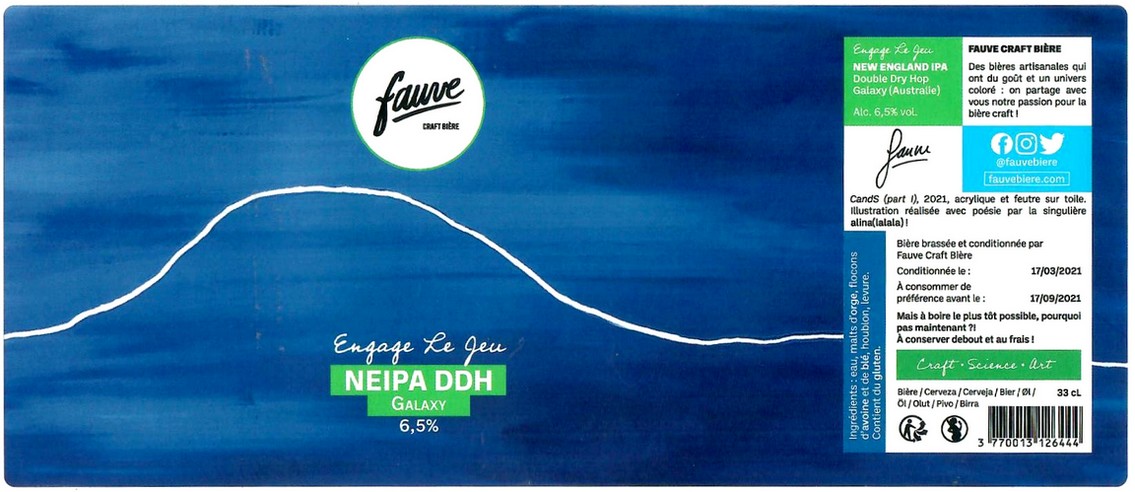 Etiquette BRASSERIE FAUVE 12