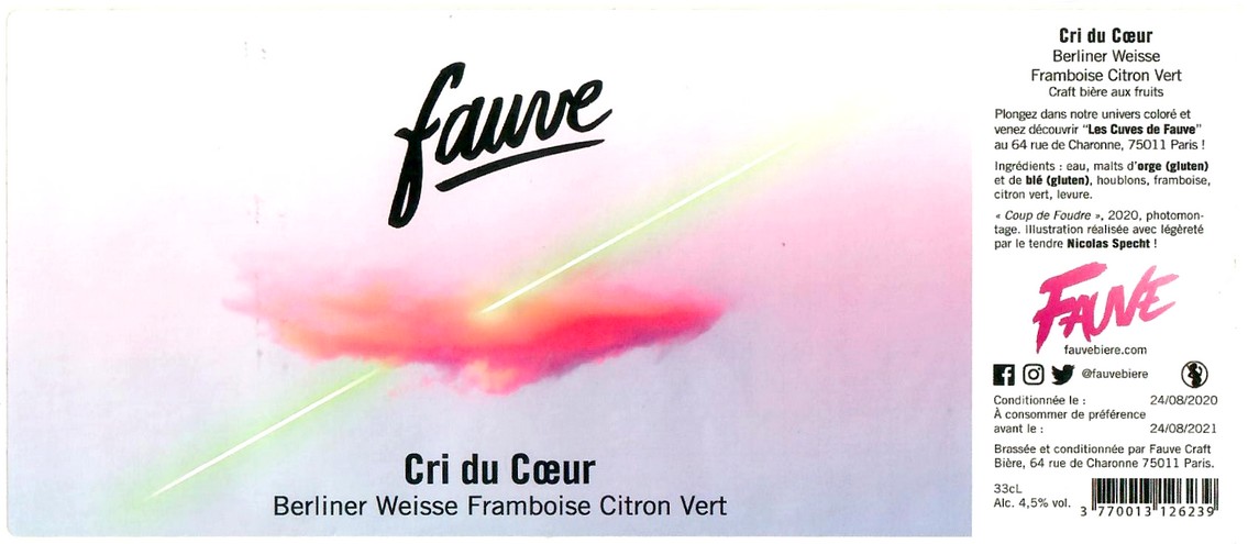 Etiquette BRASSERIE FAUVE 14