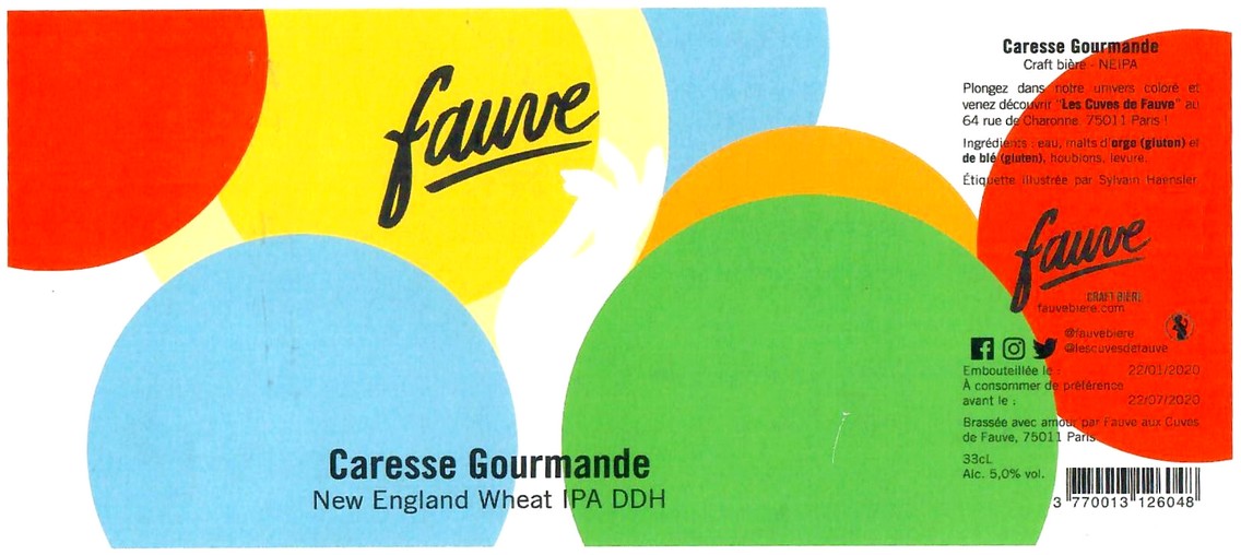 Etiquette BRASSERIE FAUVE 17