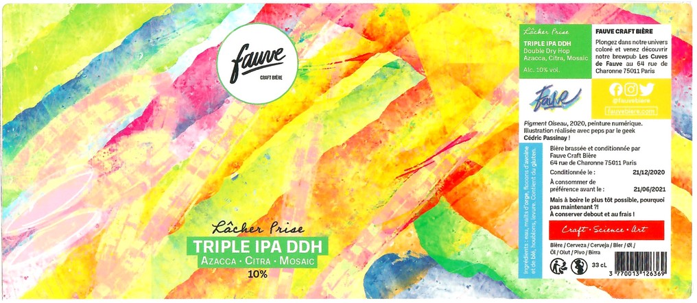 Etiquette BRASSERIE FAUVE 18