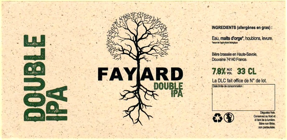 Etiquette BRASSERIE FAYARD 01