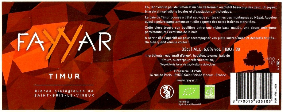 Etiquette BRASSERIE FAYYAR 05