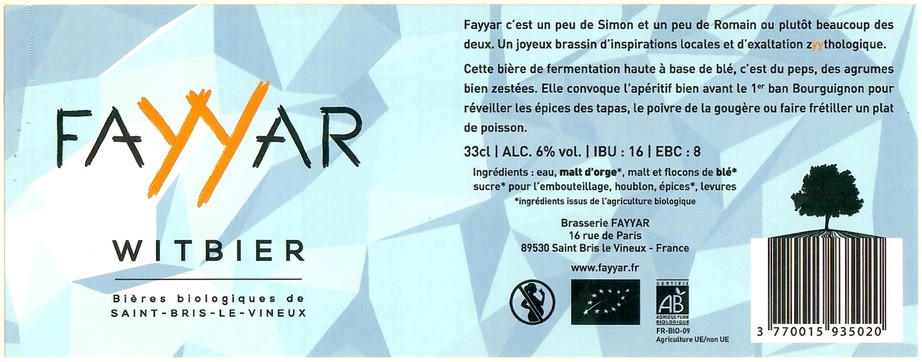 Etiquette BRASSERIE FAYYAR 09