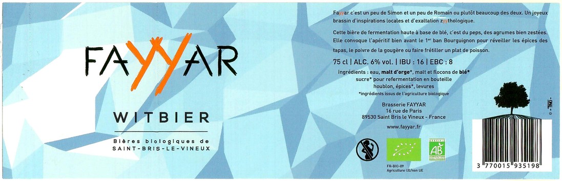 Etiquette BRASSERIE FAYYAR 13