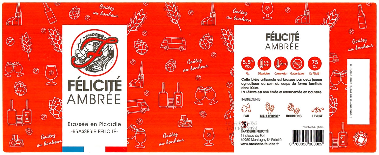 Etiquette BRASSERIE FELICITE 25