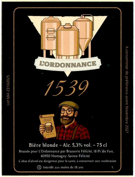 Etiquette BRASSERIE FELICITE 39