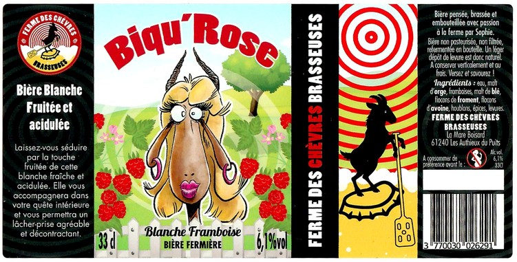 Etiquette BRASSERIE FERME DES CHEVRES BRASSEUSES 01