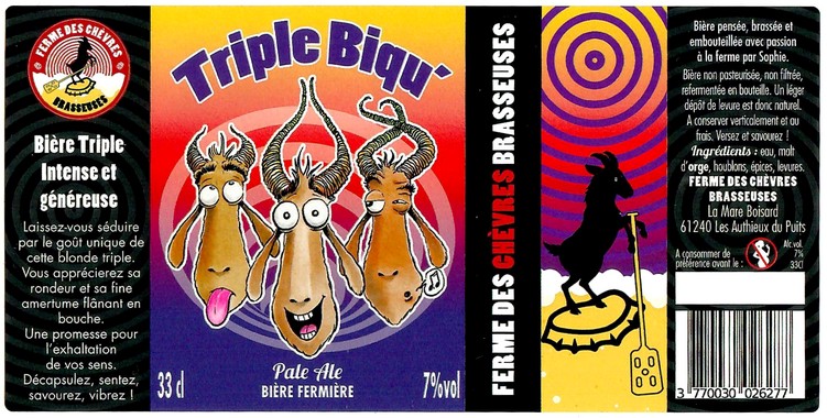 Etiquette BRASSERIE FERME DES CHEVRES BRASSEUSES 02