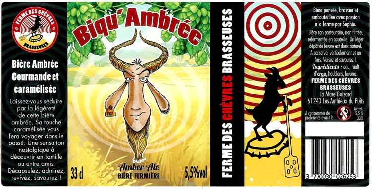 Etiquette BRASSERIE FERME DES CHEVRES BRASSEUSES 03