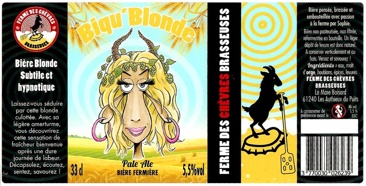 Etiquette BRASSERIE FERME DES CHEVRES BRASSEUSES 05