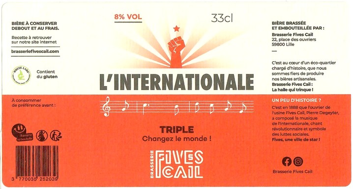 Etiquette BRASSERIE FIVES CAIL 03