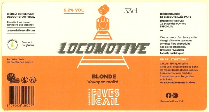 Etiquette BRASSERIE FIVES CAIL 04