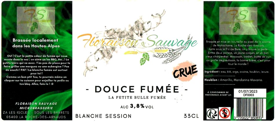 etiquette BRASSERIE FLORAISON SAUVAGE 01