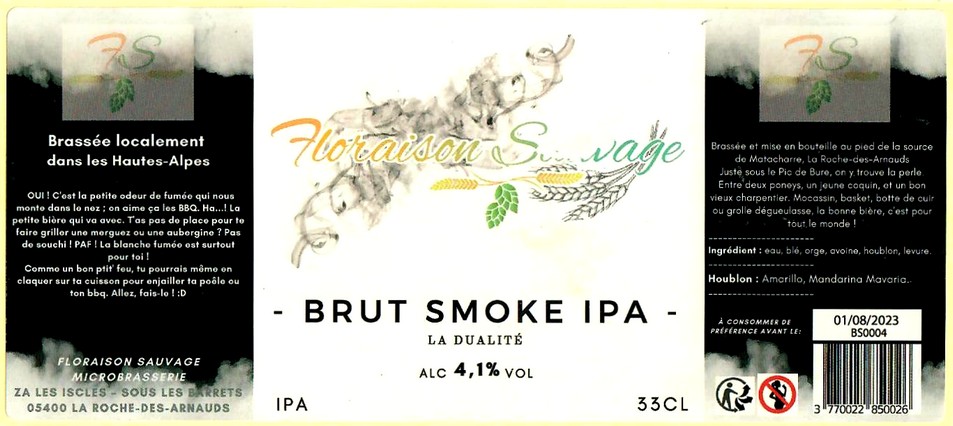 etiquette BRASSERIE FLORAISON SAUVAGE 02