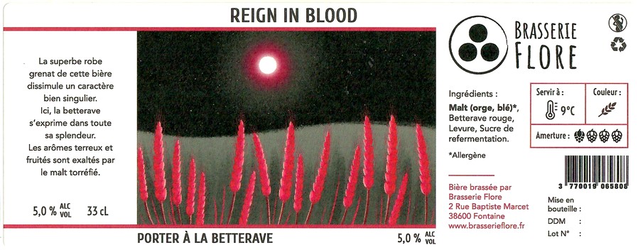 Etiquette BRASSERIE FLORE 08